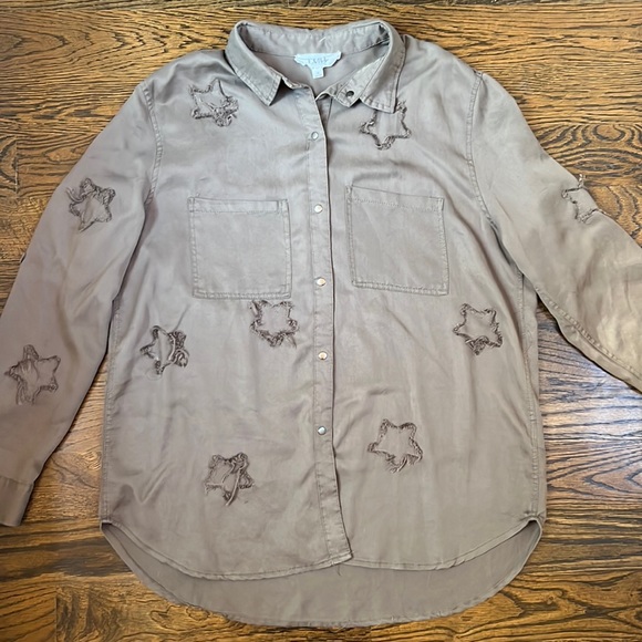 P Cill Snap Front “Star” Blouse Size Large - Picture 1 of 4